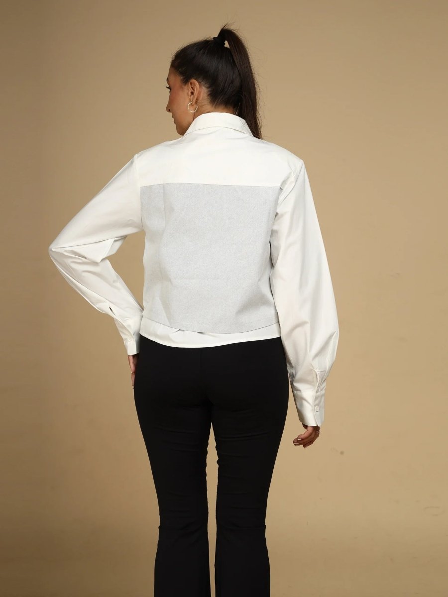 Dual Fabric Shacket - LEYR
