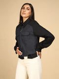 Dual Fabric Shacket - LEYR