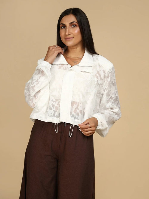 Bloom Sheer Overlay Jacket - LEYR