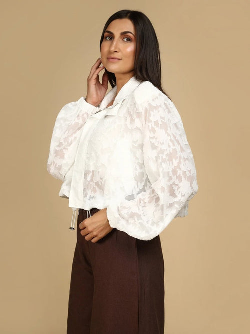 Bloom Sheer Overlay Jacket - LEYR