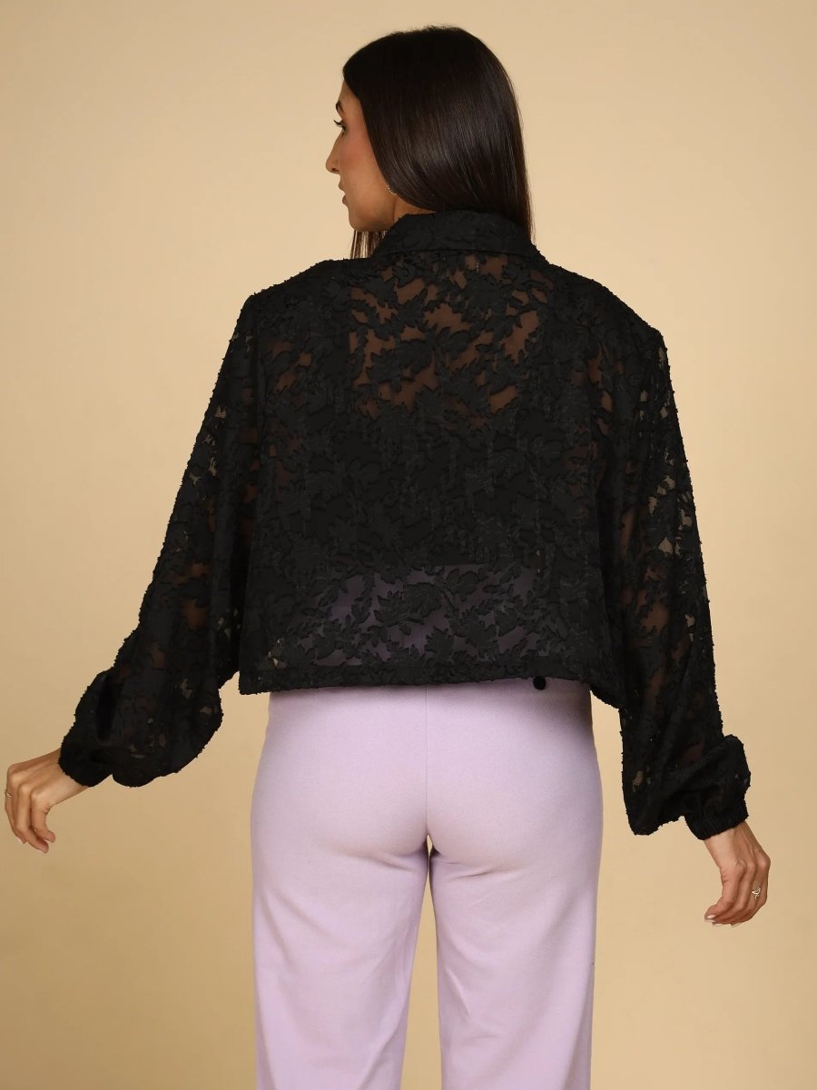 Bloom Sheer Overlay Jacket - LEYR