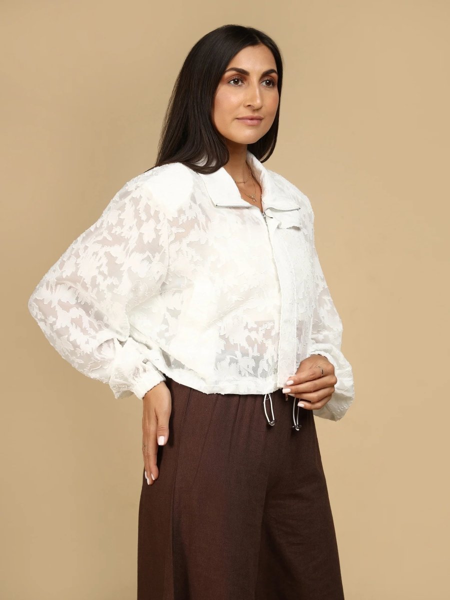 Bloom Sheer Overlay Jacket - LEYR