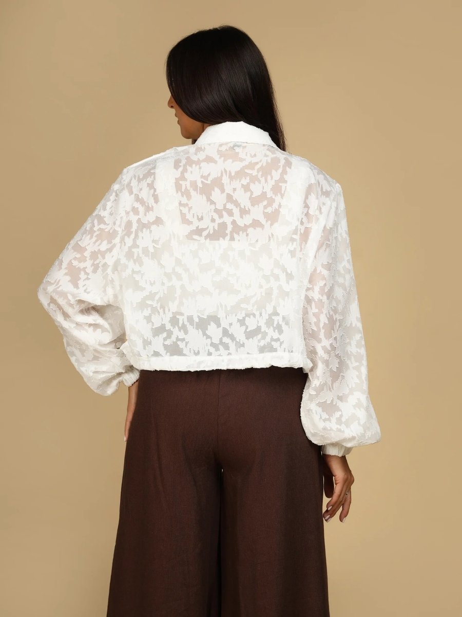 Bloom Sheer Overlay Jacket - LEYR