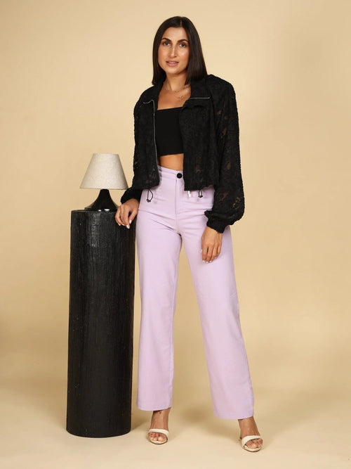 Bloom Sheer Overlay Jacket - LEYR