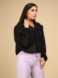 Bloom Sheer Overlay Jacket - LEYR