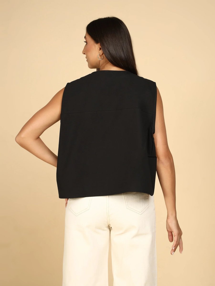 Ink Blot Asymmetric Vest - LEYR