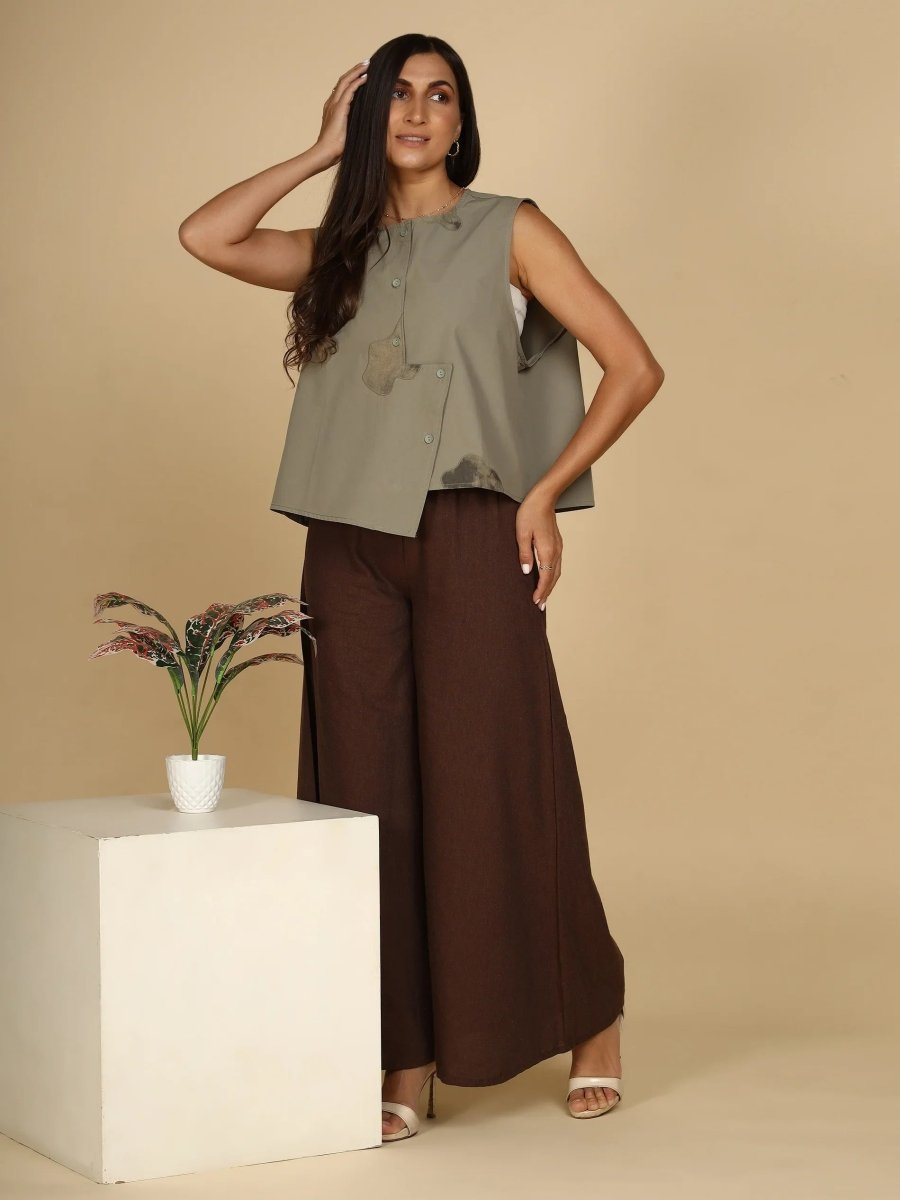 Ink Blot Asymmetric Vest - LEYR