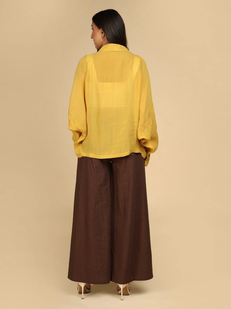 Breeze Flared Sleeve Shirt Shrug Cardigan - LEYR