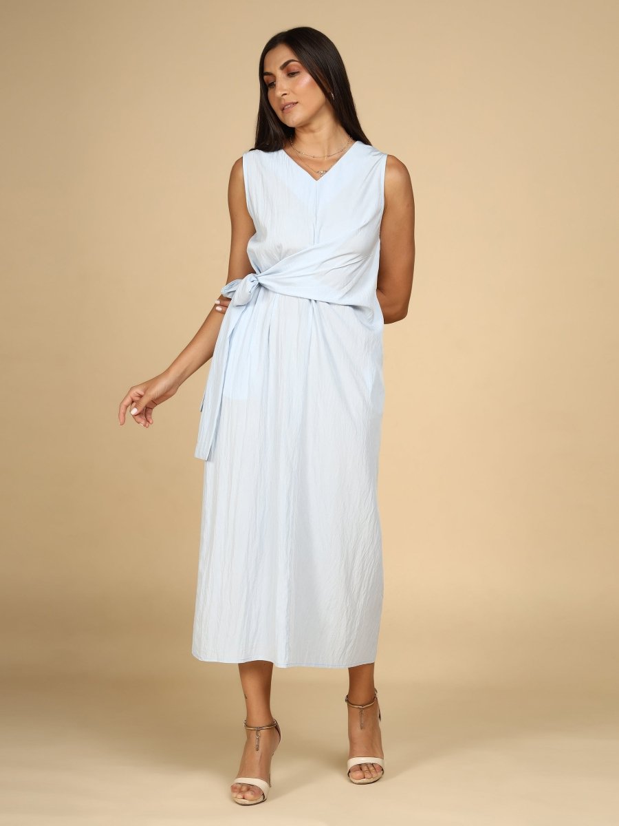 Cinched Silhouette Midi Dress - LEYR