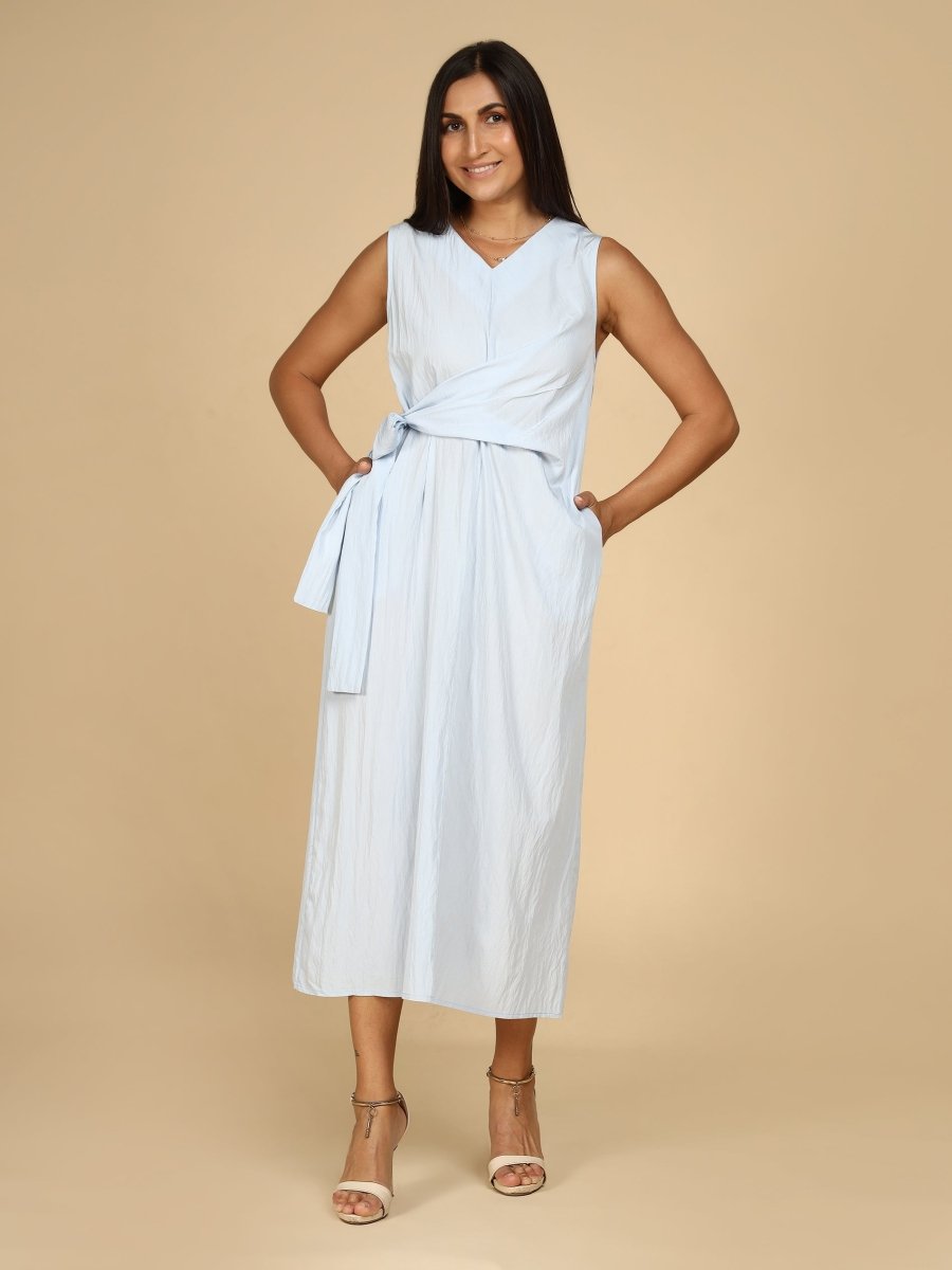 Cinched Silhouette Midi Dress - LEYR