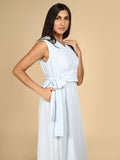 Cinched Silhouette Midi Dress - LEYR