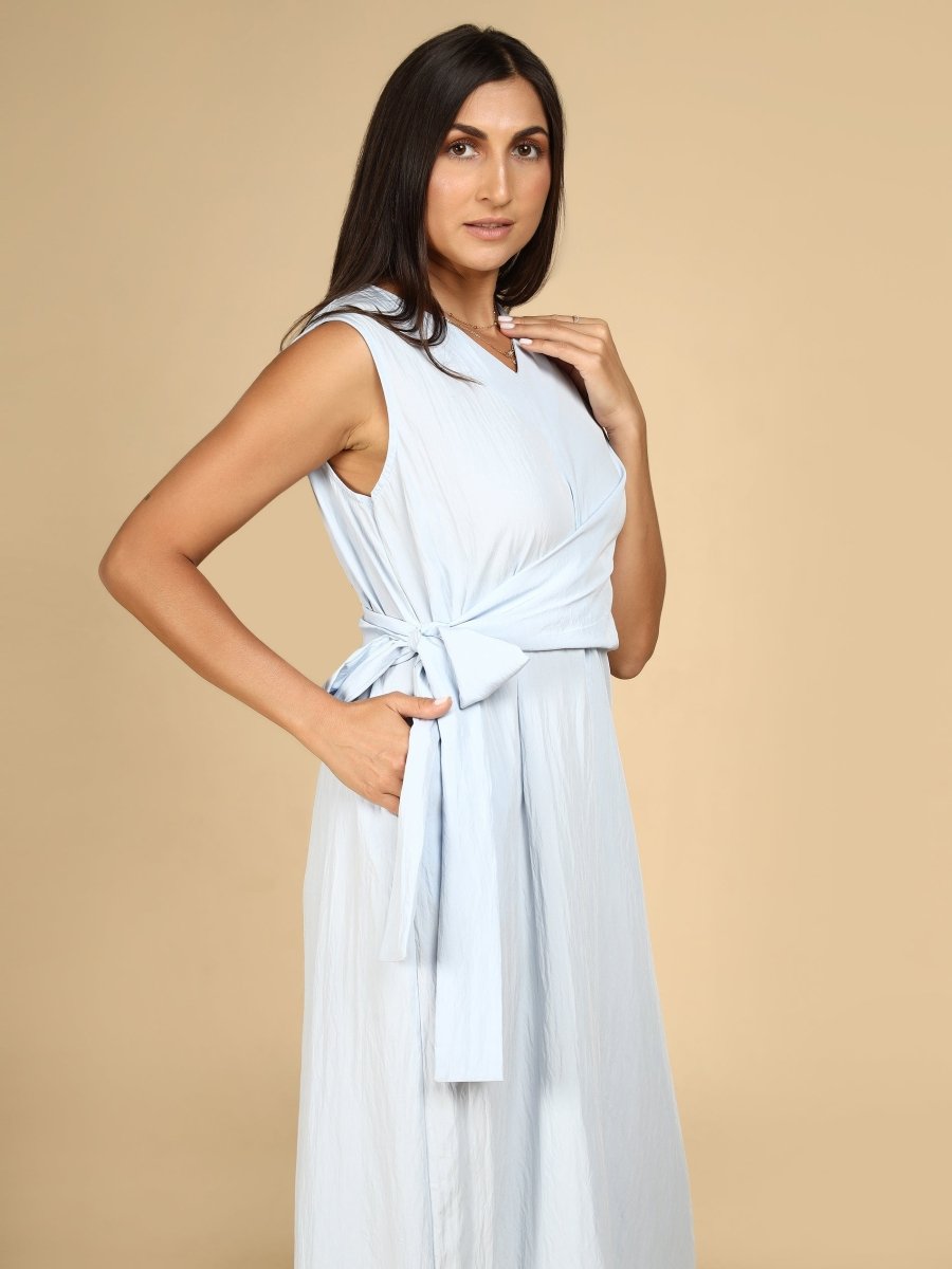 Cinched Silhouette Midi Dress - LEYR