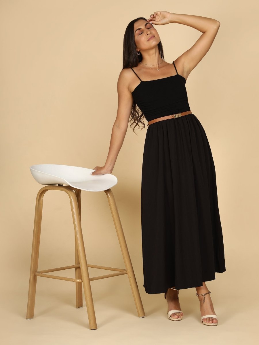 Ethereal Essentials Ruched Cami Dress – With Cups - LEYR