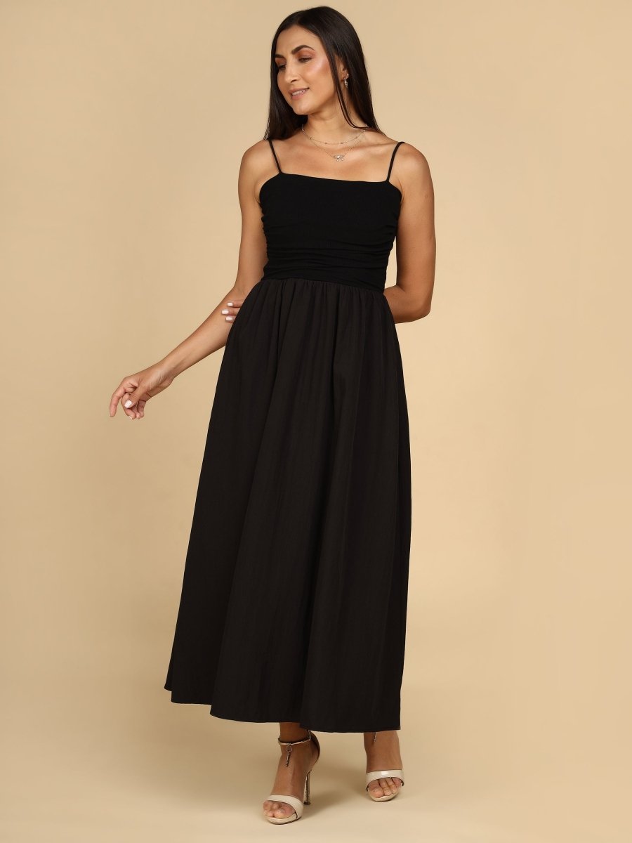 Ethereal Essentials Ruched Cami Dress – With Cups - LEYR