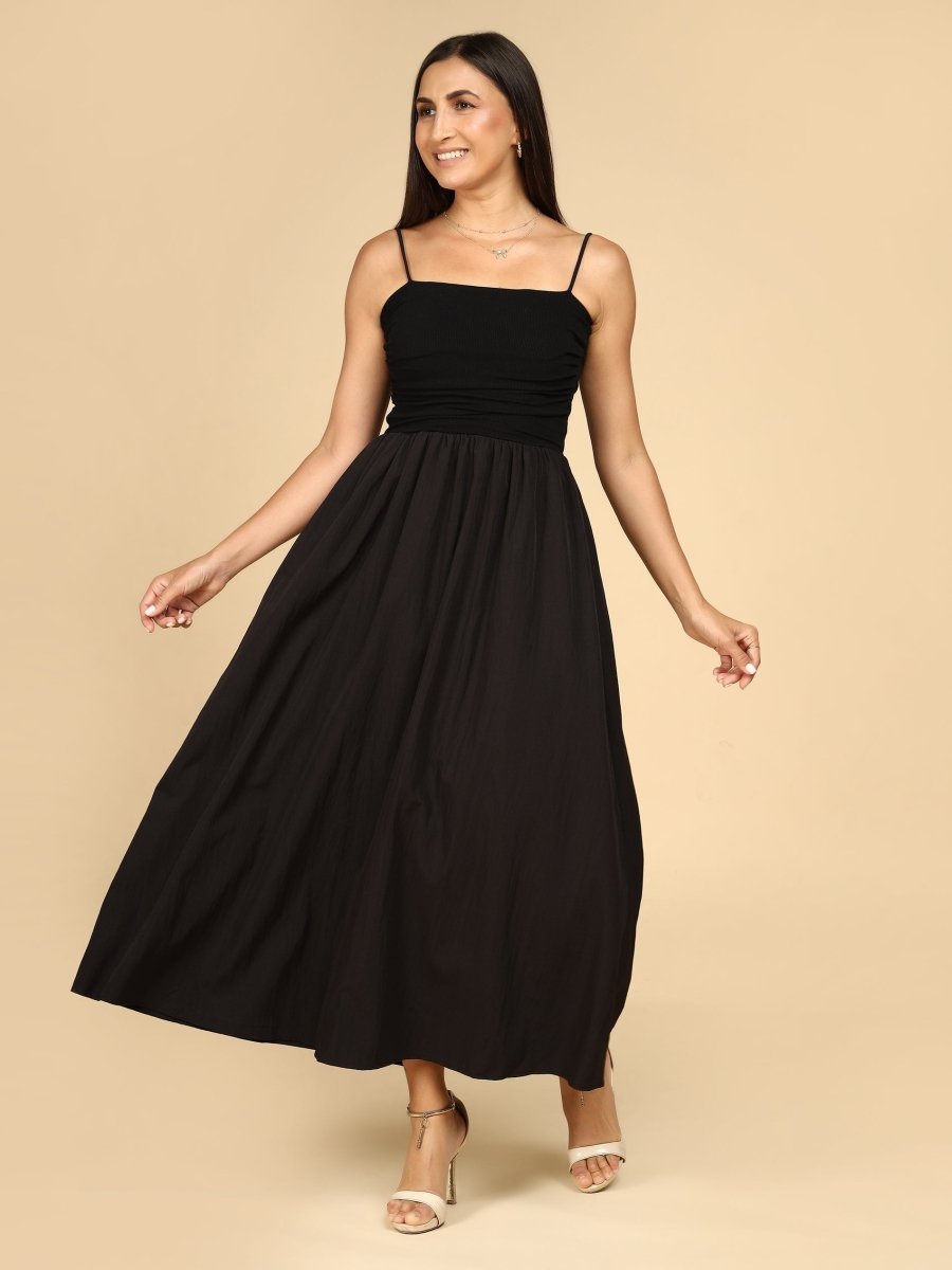 Ethereal Essentials Ruched Cami Dress – With Cups - LEYR
