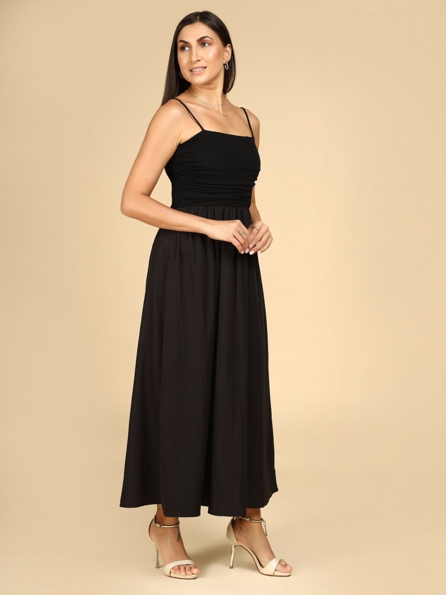 Ethereal Essentials Ruched Cami Dress – With Cups - LEYR