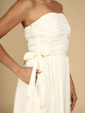 Muse Strapless Midi Dress - LEYR