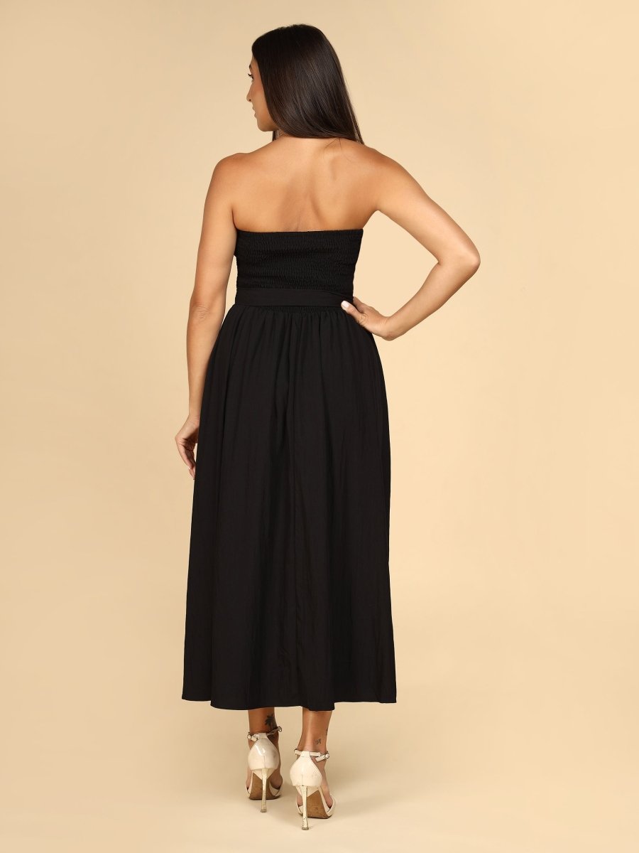 Muse Strapless Midi Dress - LEYR