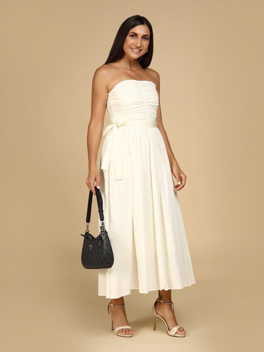 Muse Strapless Midi Dress - LEYR