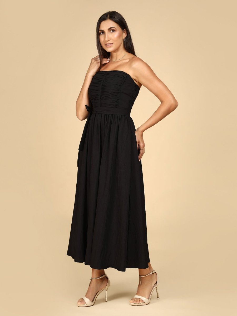 Muse Strapless Midi Dress - LEYR