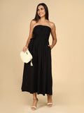 Muse Strapless Midi Dress - LEYR
