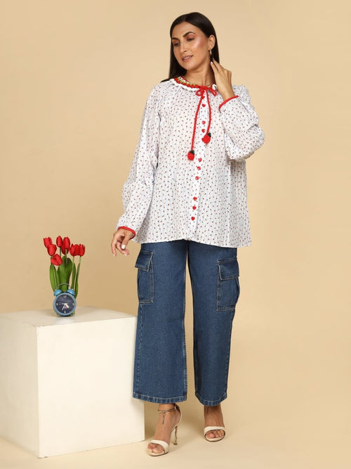 Berry Crochet Shirt - LEYR
