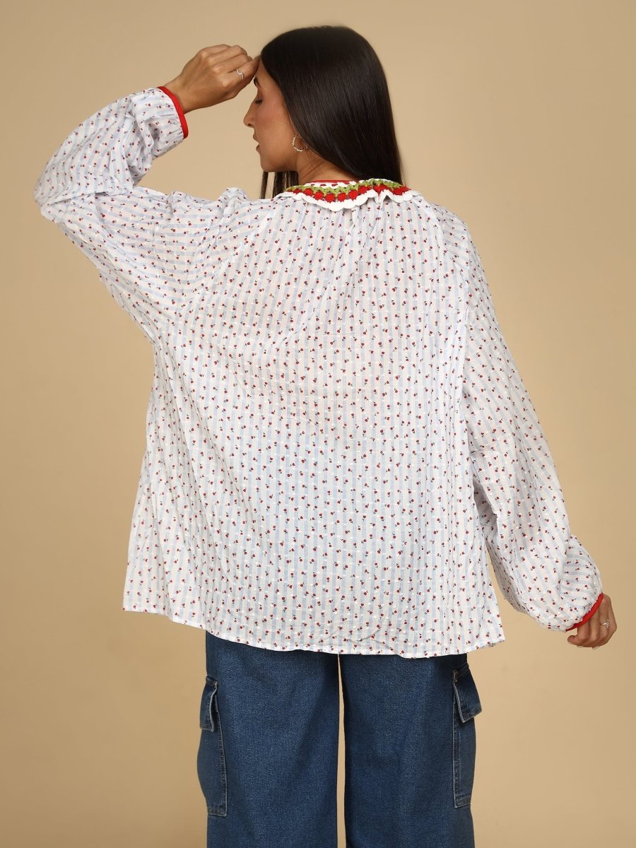 Berry Crochet Shirt - LEYR