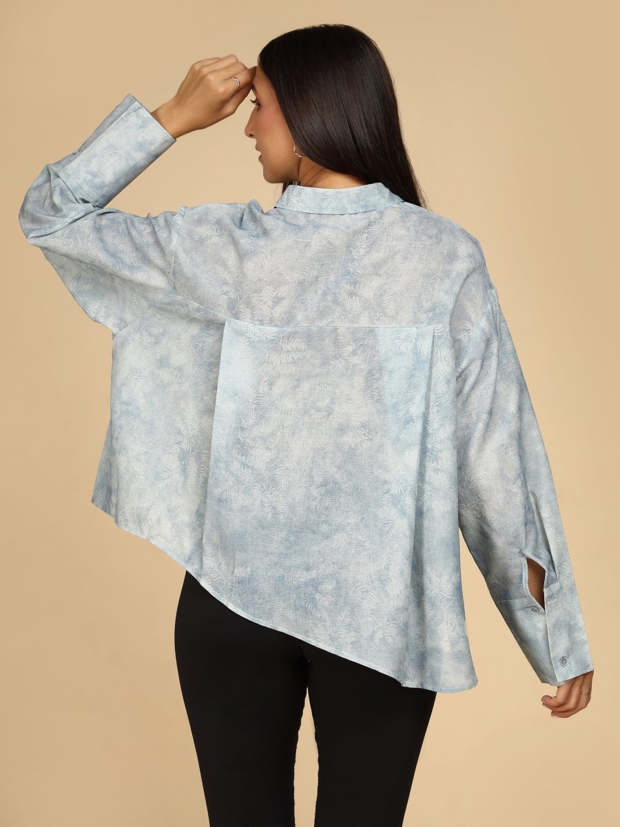 Frosted Blue Layered Shirt - LEYR