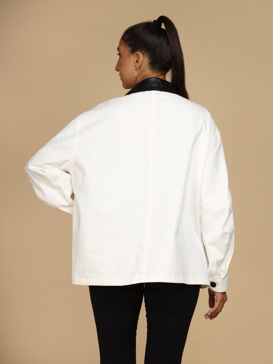 Contrast Collar Utility Jacket - LEYR