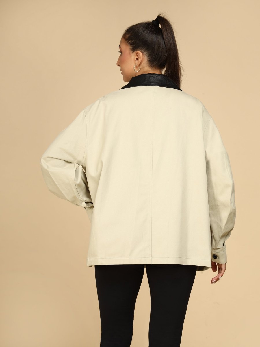 Contrast Collar Utility Jacket - LEYR