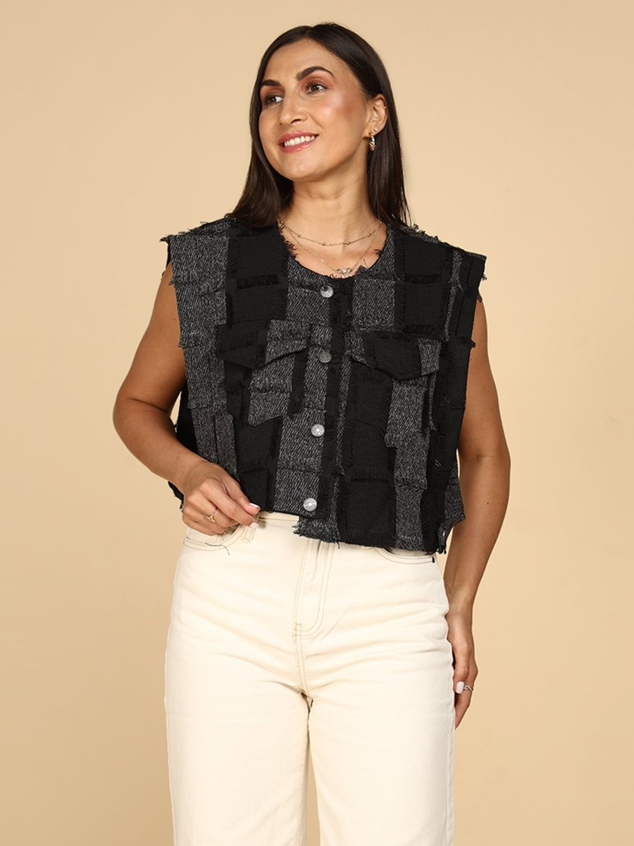 Shadow Patchwork Vests - LEYR