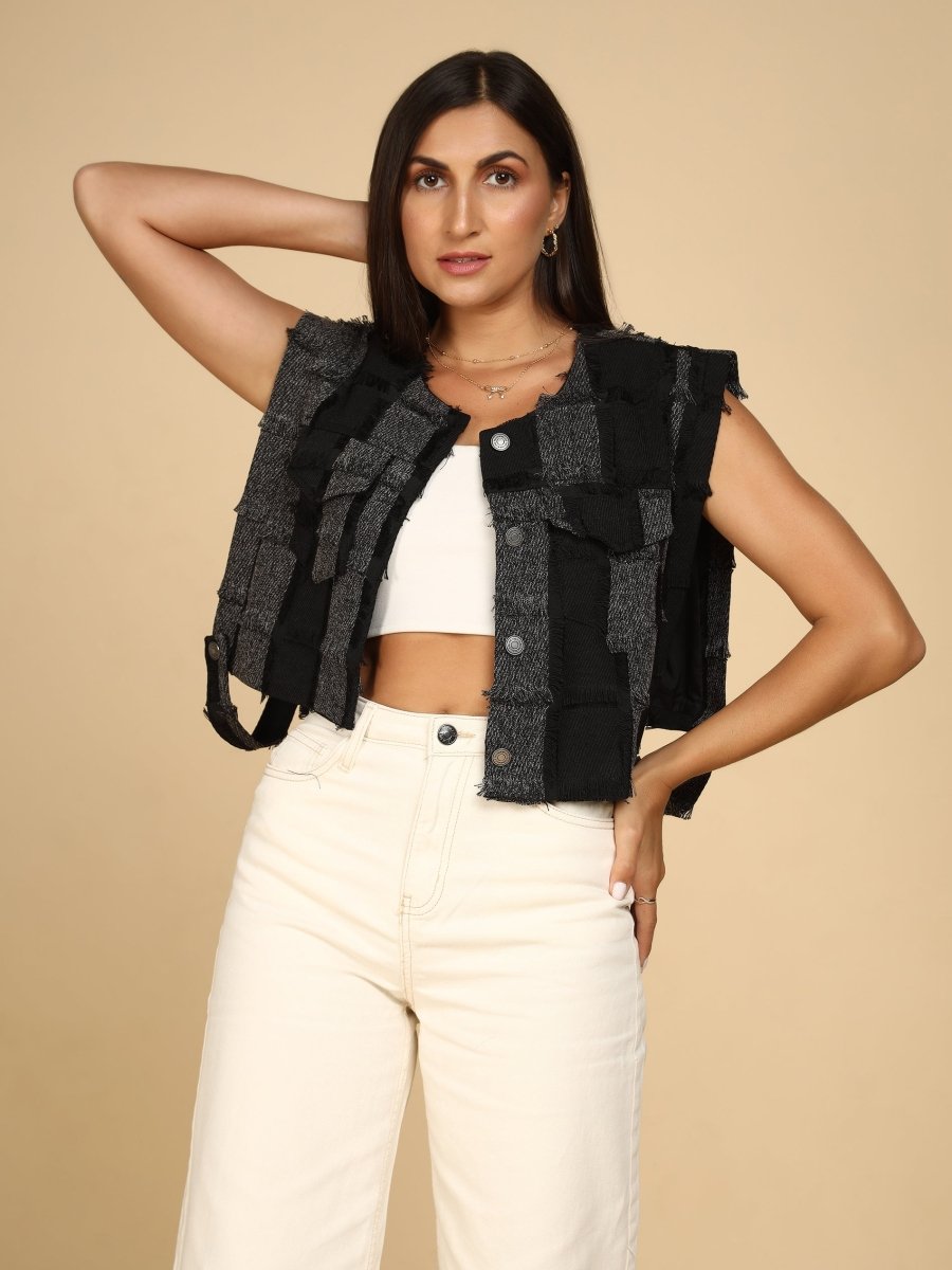 Shadow Patchwork Vests - LEYR