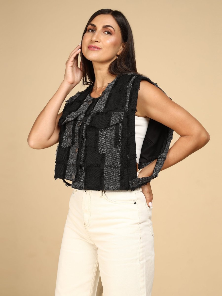 Shadow Patchwork Vests - LEYR