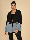 Denim Splice Panel Blazer - LEYR
