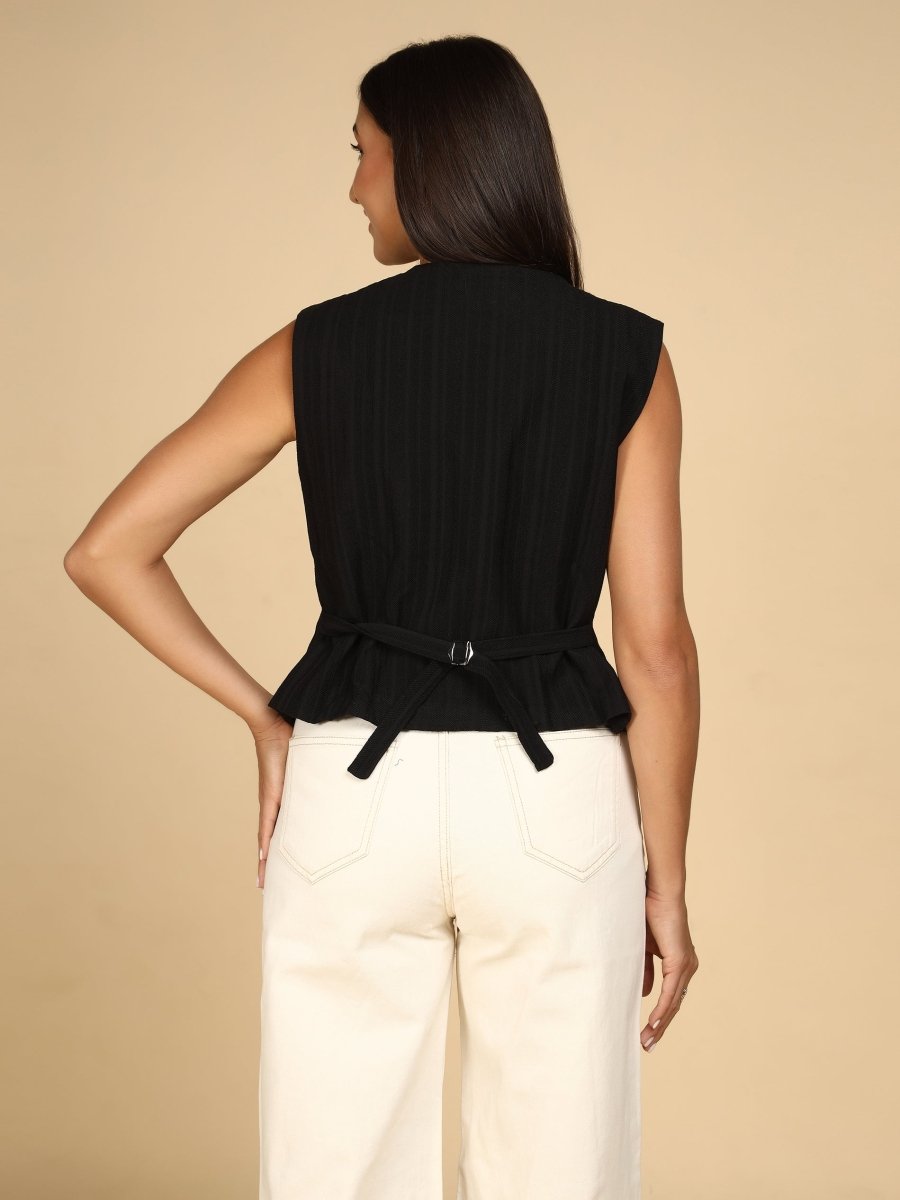 Pinstripe Power Vest - LEYR