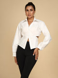 Tie-Back Sculpted Shirt - LEYR