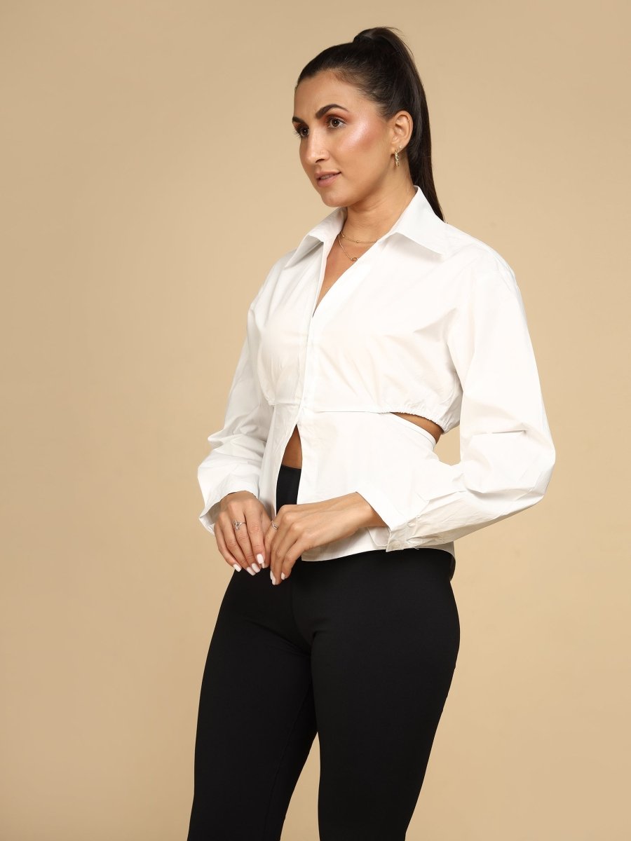 Tie-Back Sculpted Shirt - LEYR