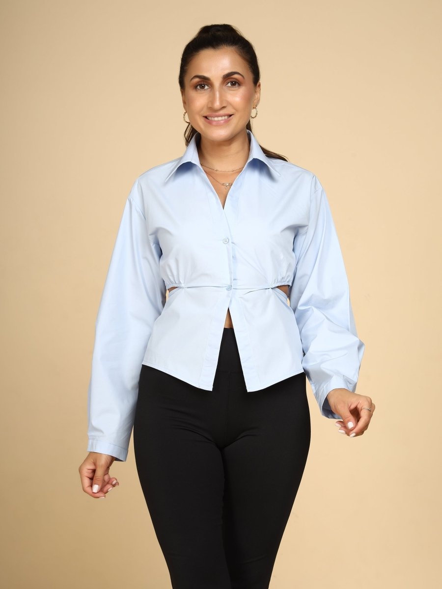 Tie-Back Sculpted Shirt - LEYR