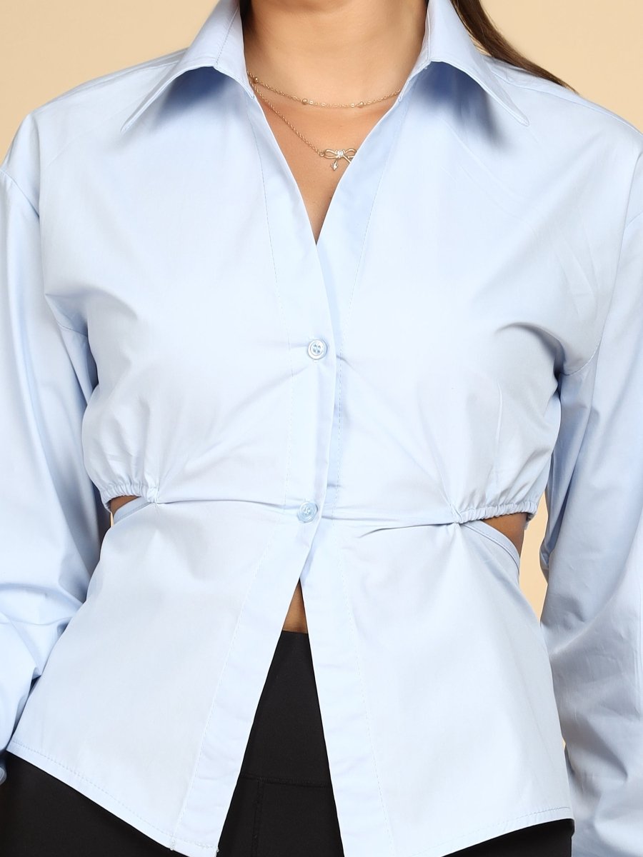 Tie-Back Sculpted Shirt - LEYR