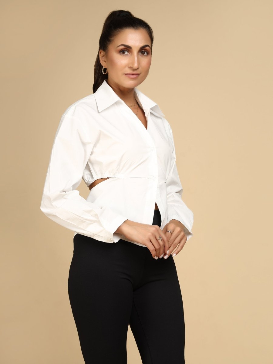Tie-Back Sculpted Shirt - LEYR