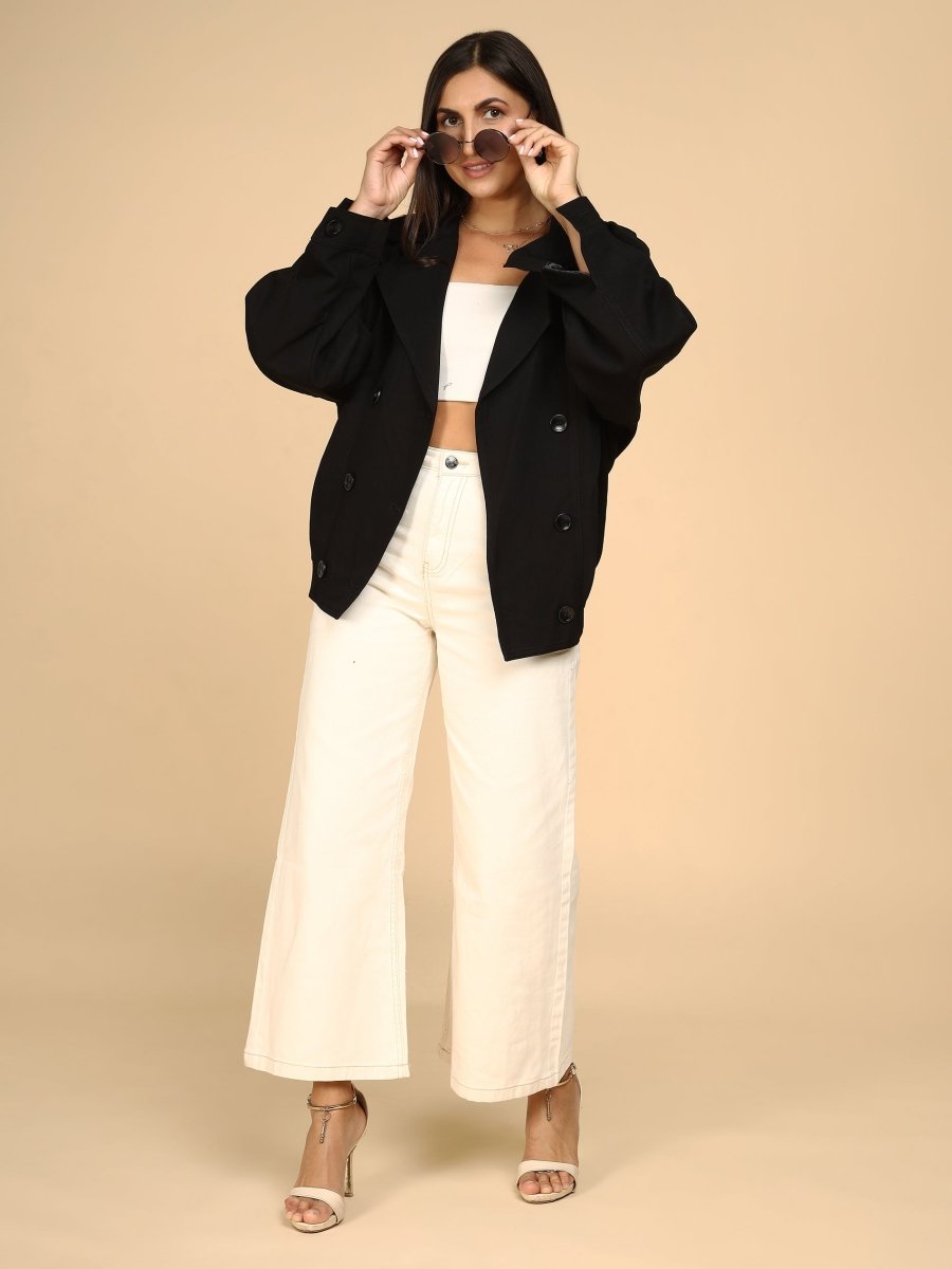 Double-Breasted Utility Trench Jacket - LEYR