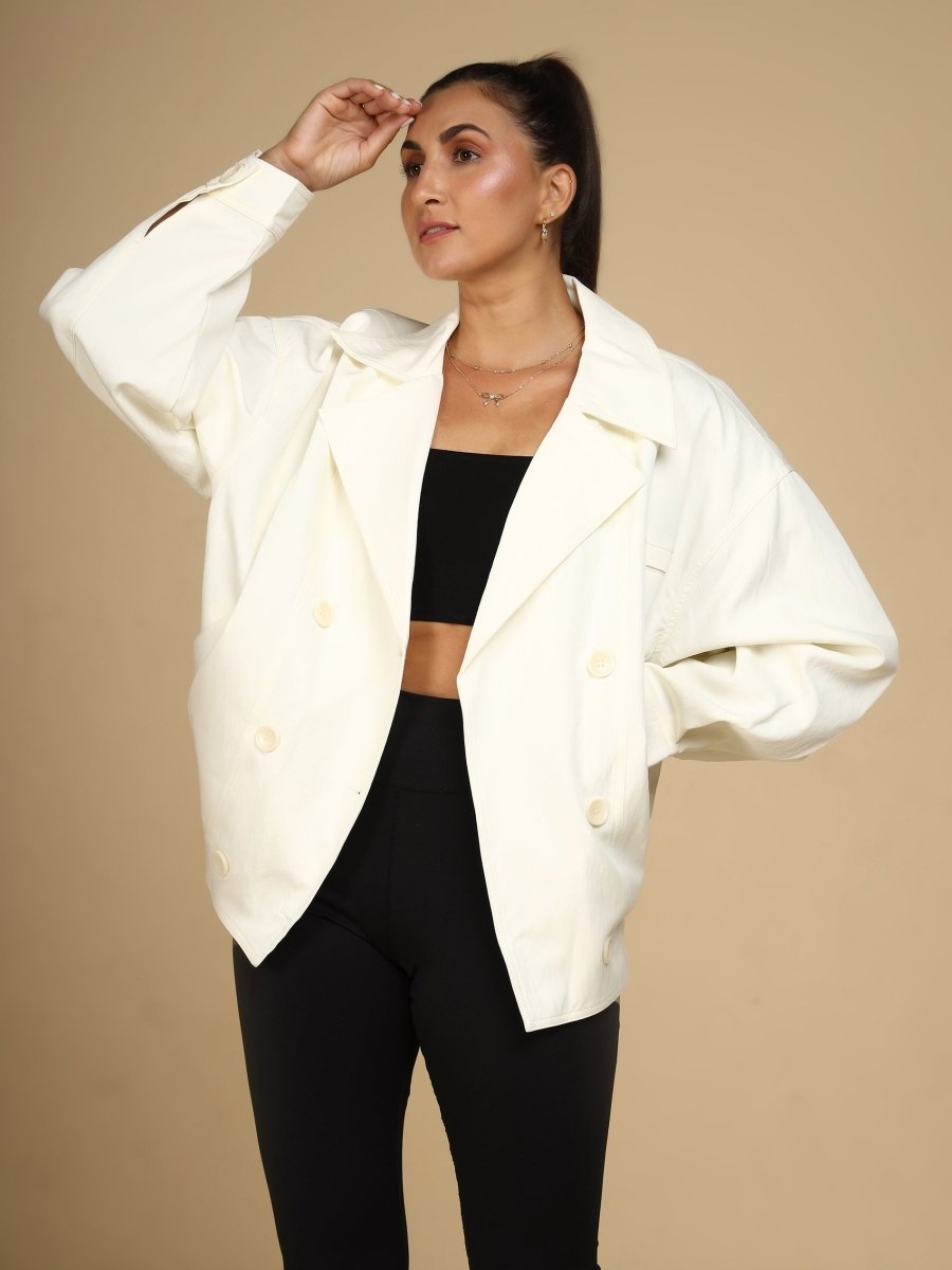 Double-Breasted Utility Trench Jacket - LEYR