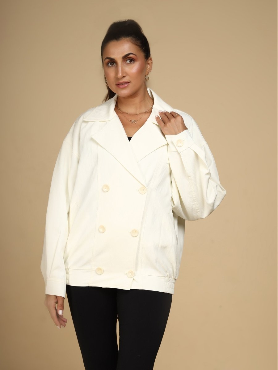 Double-Breasted Utility Trench Jacket - LEYR