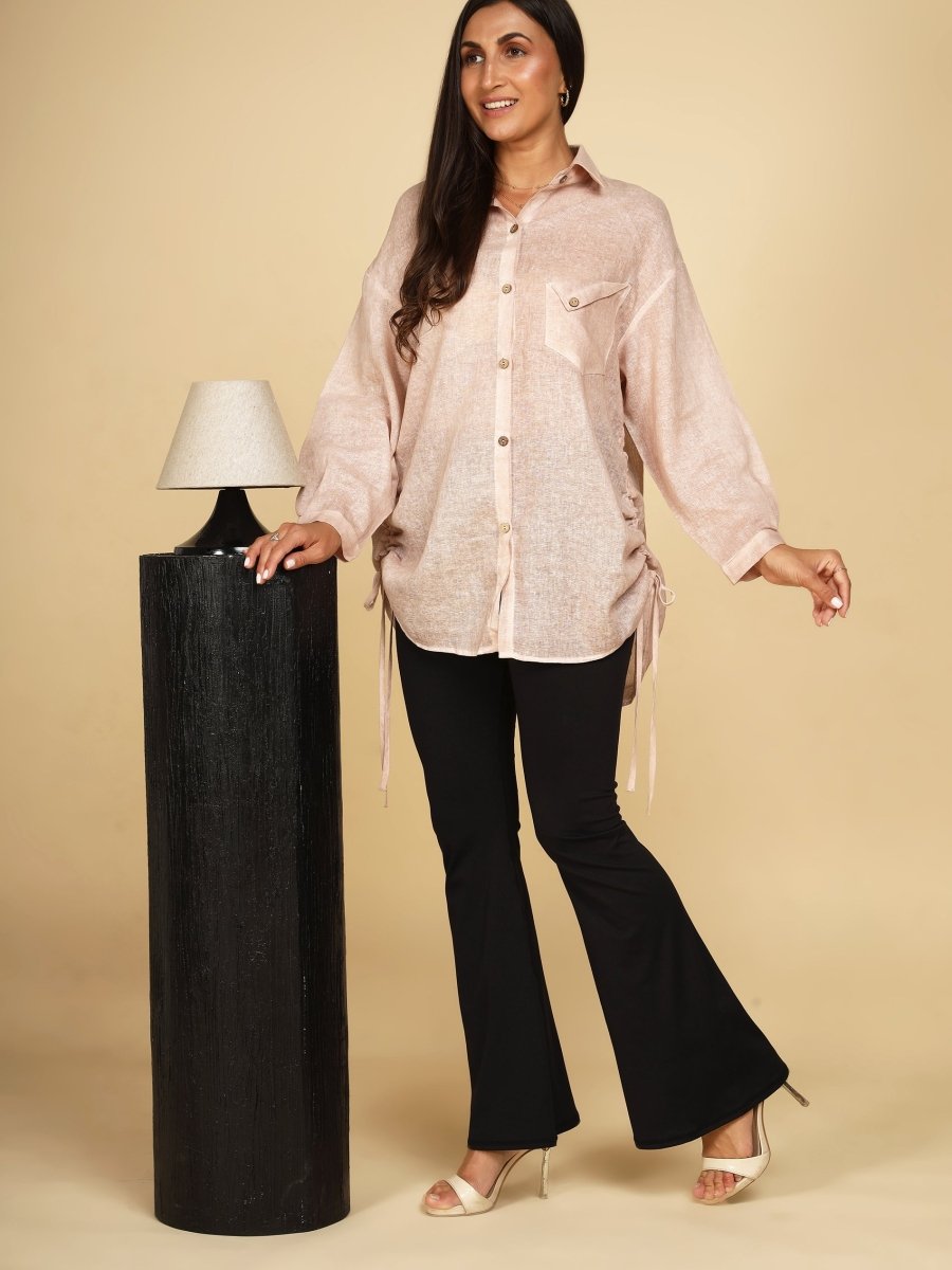 Pastel Ruched Shacket - LEYR