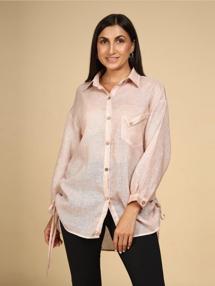 Pastel Ruched Shacket - LEYR
