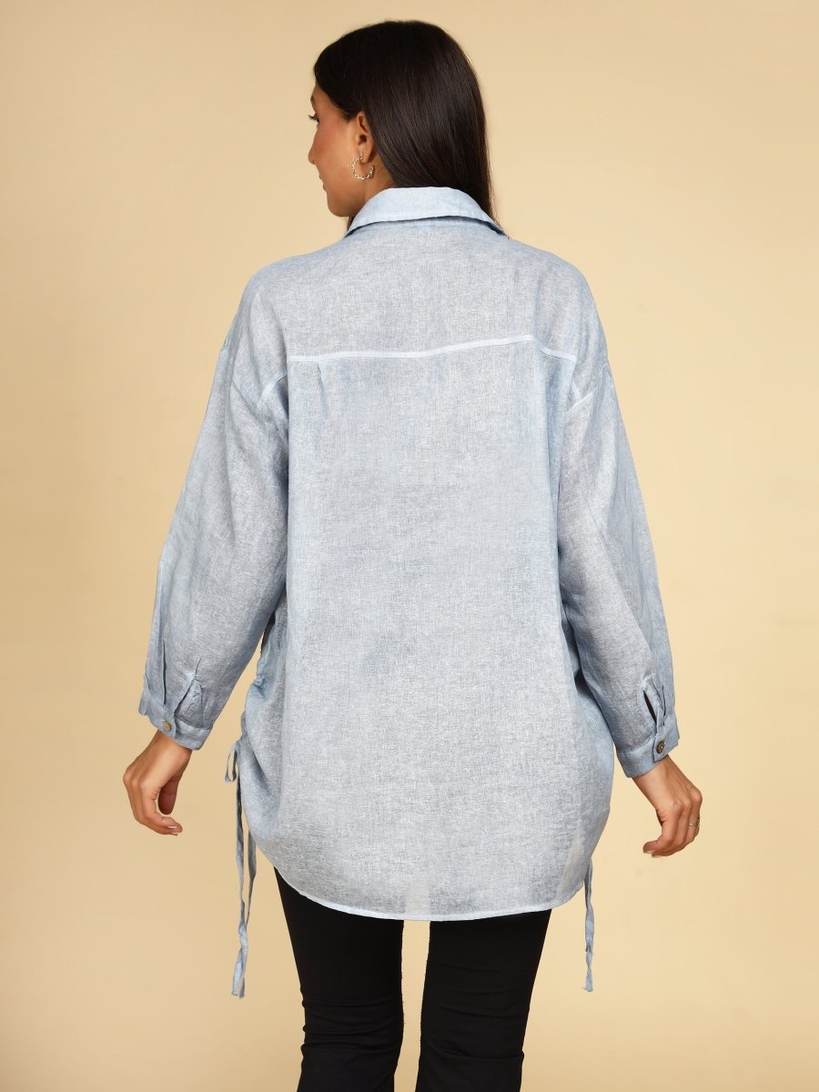 Pastel Ruched Shacket - LEYR