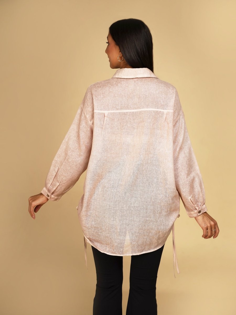 Pastel Ruched Shacket - LEYR