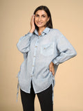 Pastel Ruched Shacket - LEYR