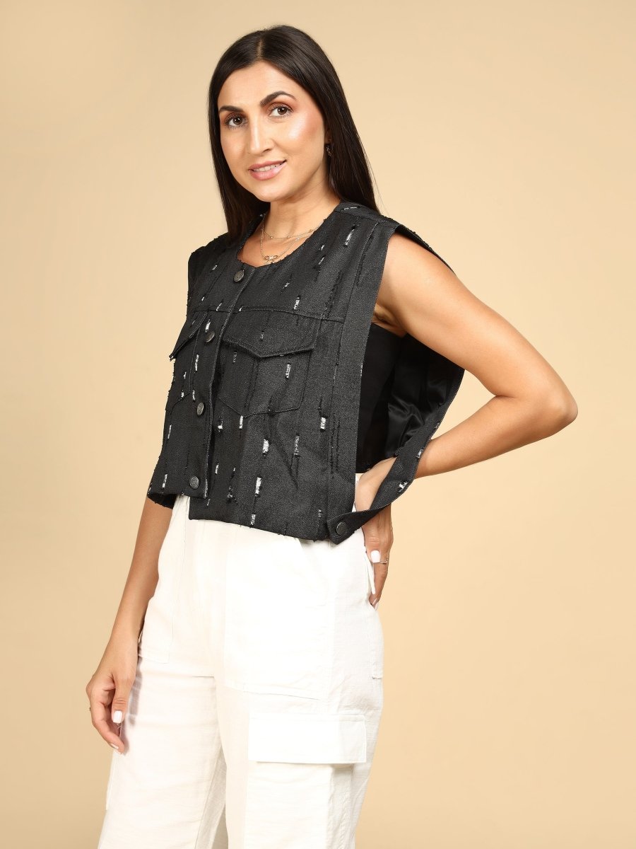 Textured Dash Vest - LEYR