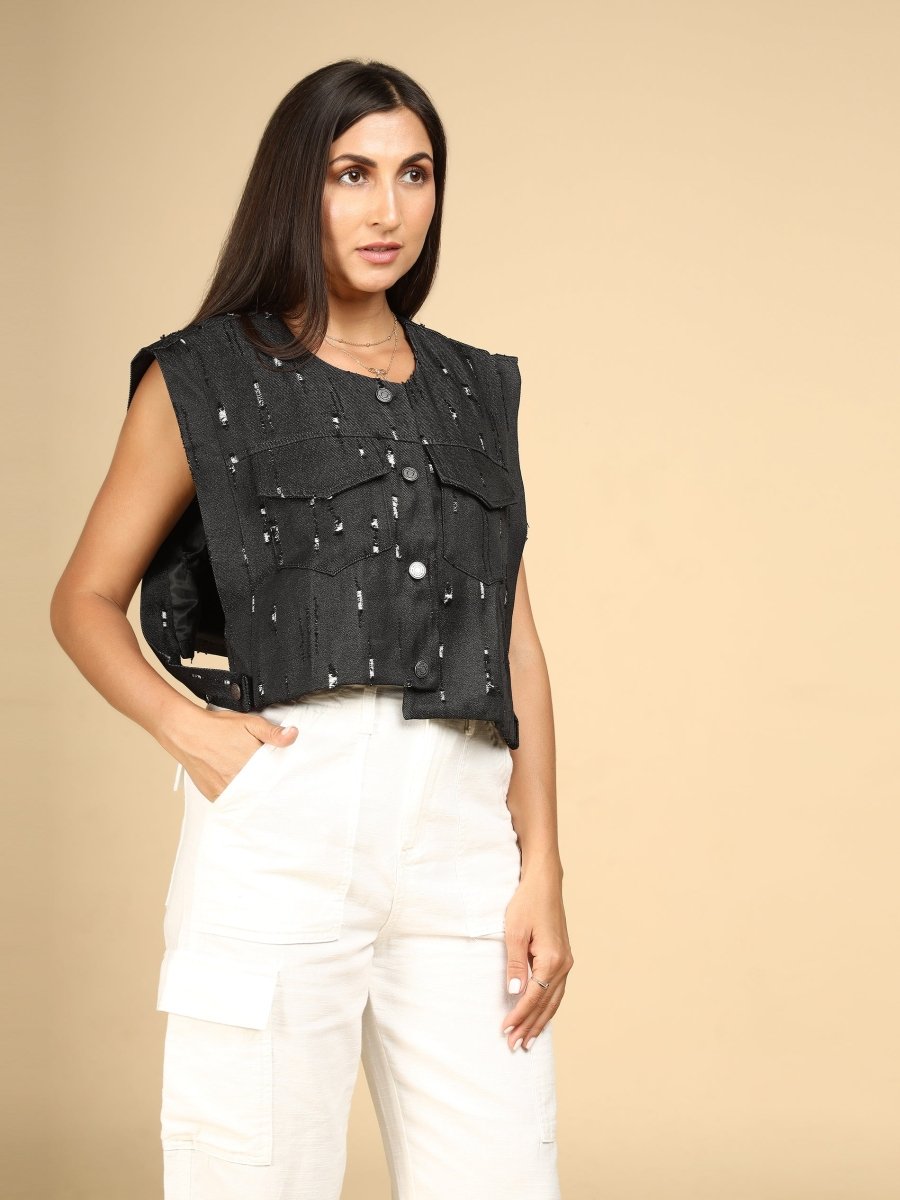 Textured Dash Vest - LEYR